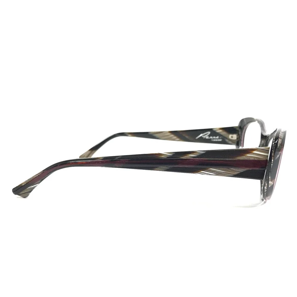 Pierre Eyewear Eyeglasses Frames PAOLA VCB30 Brown White Horn Striped 53-15-138